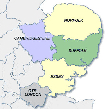 Map of east anglia
